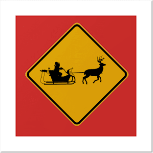 Santa Crossing Posters and Art